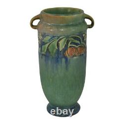 Roseville Pottery Baneda Green Arts and Crafts Handled Vase 590-7