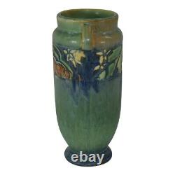 Roseville Pottery Baneda Green Arts and Crafts Handled Vase 590-7
