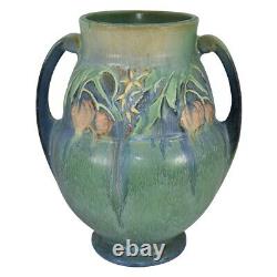 Roseville Pottery Baneda Green Handled Arts And Crafts Vase 596-9