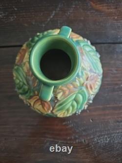 Roseville Pottery BlackBerry Double Handled Squat Vase Arts and Crafts