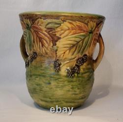 Roseville Pottery Blackberry Vase Handles #282-6 Arts and Crafts Mission 1932