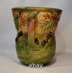 Roseville Pottery Blackberry Vase Handles #282-6 Arts and Crafts Mission 1932