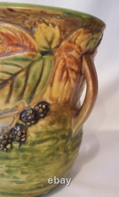 Roseville Pottery Blackberry Vase Handles #282-6 Arts and Crafts Mission 1932