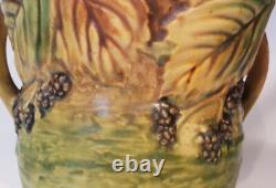 Roseville Pottery Blackberry Vase Handles #282-6 Arts and Crafts Mission 1932