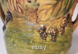 Roseville Pottery Blackberry Vase Handles #282-6 Arts and Crafts Mission 1932