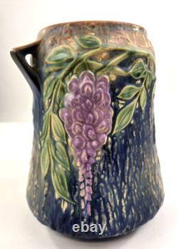 Roseville Pottery Blue Wisteria Vase, Shape 633-8