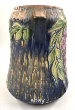 Roseville Pottery Blue Wisteria Vase, Shape 633-8