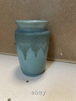 Roseville Pottery Carnelian I line 310-6 vase matte blue green Arts & Crafts