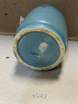 Roseville Pottery Carnelian I line 310-6 vase matte blue green Arts & Crafts