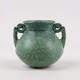Roseville Pottery Carnelian Ii Blue Green Mottled Handled Urn Vase Circa 1915