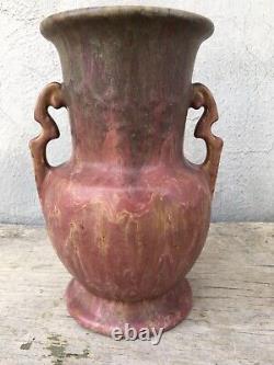Roseville Pottery Carnelian II Mottled Red Vase 317-10 Sweet Glaze Arts & Crafts