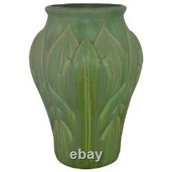 Roseville Pottery Early Velmoss 1916 Green Arts And Crafts Vase 135-10