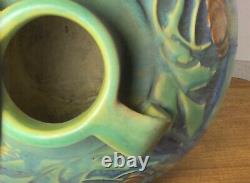 Roseville Pottery Green Baneda Vase AMERICAN ART 605-6 Art & Crafts DRIP GLAZE