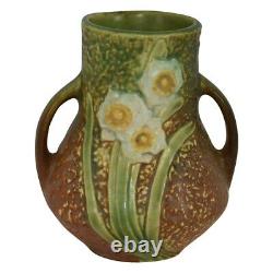 Roseville Pottery Jonquil Handled Arts And Crafts Vase