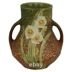 Roseville Pottery Jonquil Handled Arts And Crafts Vase