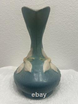 Roseville Pottery Magnolia Ewer Vase Blue Green Matte Arts & Crafts