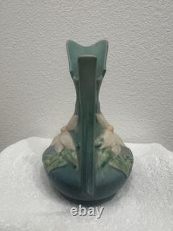 Roseville Pottery Magnolia Ewer Vase Blue Green Matte Arts & Crafts