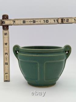 Roseville Pottery Matt Color 548-4 Vase-Early 1920s-Matte Green-Arts & Crafts