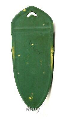 Roseville Pottery Matt Green Wall Pocket Shape 1204-12 Arts And Crafts