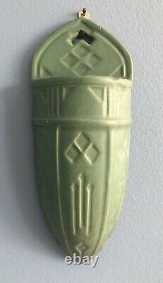 Roseville Pottery Matte Green Wall Pocket Shape 1204-10 Arts & Crafts
