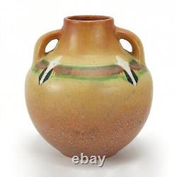 Roseville Pottery Monticello 562-7 matte terra cotta 2 handle vase Arts & Crafts