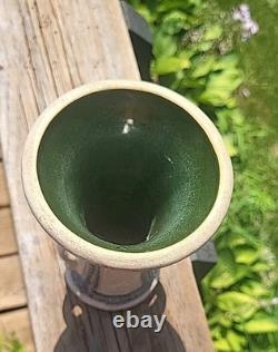 Roseville Pottery Mostique 532-6 Vase Arts & Crafts Era Gray with Handles c. 1915