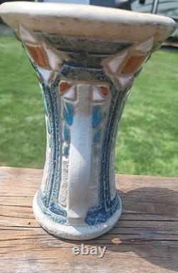 Roseville Pottery Mostique 532-6 Vase Arts & Crafts Era Gray with Handles c. 1915