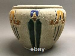 Roseville Pottery Mostique Jardinere Planter And Vase 1920s Mission Arts Crafts