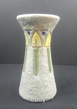 Roseville Pottery, Mostique, Vase, Signed, Multi-Color, 1916, Arts & Crafts, VgC