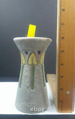 Roseville Pottery, Mostique, Vase, Signed, Multi-Color, 1916, Arts & Crafts, VgC