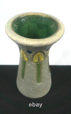 Roseville Pottery, Mostique, Vase, Signed, Multi-Color, 1916, Arts & Crafts, VgC