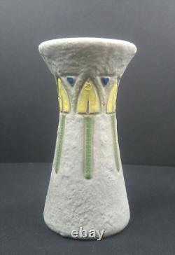 Roseville Pottery, Mostique, Vase, Signed, Multi-Color, 1916, Arts & Crafts, VgC