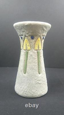 Roseville Pottery, Mostique, Vase, Signed, Multi-Color, 1916, Arts & Crafts, VgC