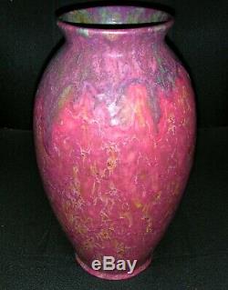 Roseville Pottery Red Carnelian II Tall 14 Mottled Glaze Arts Crafts