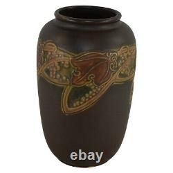 Roseville Pottery Rosecraft Vintage 1925 Brown Arts and Crafts Vase