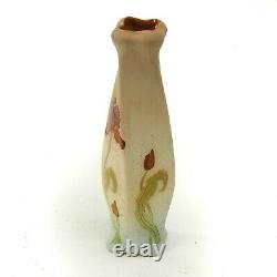 Roseville Pottery Rozane Woodland 10.5 twisted incised tulip vase arts & crafts