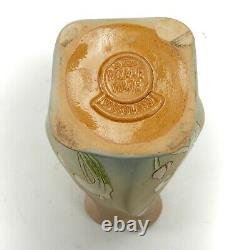 Roseville Pottery Rozane Woodland 10.5 twisted incised tulip vase arts & crafts