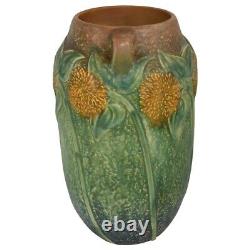 Roseville Pottery Sunflower Arts and Crafts Vase 494-10