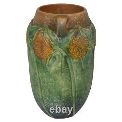 Roseville Pottery Sunflower Arts and Crafts Vase 494-10