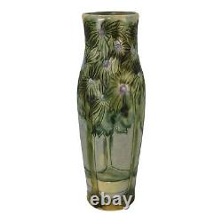 Roseville Pottery Vista 1920 Vintage Arts And Crafts Tall Ceramic Vase 128-15