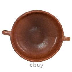 Roseville Pottery Windsor Brown Arts and Crafts Round Handle Bowl