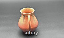 Roseville Pottery Windsor Double Handled Vase Mottled Orange Brown 545-5 Rare