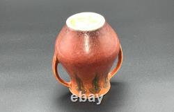 Roseville Pottery Windsor Double Handled Vase Mottled Orange Brown 545-5 Rare
