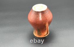Roseville Pottery Windsor Double Handled Vase Mottled Orange Brown 545-5 Rare