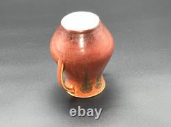 Roseville Pottery Windsor Double Handled Vase Mottled Orange Brown 545-5 Rare