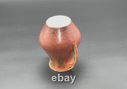 Roseville Pottery Windsor Double Handled Vase Mottled Orange Brown 545-5 Rare