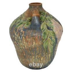 Roseville Pottery Wisteria 1933 Blue Arts And Crafts Vase 636-8