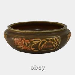 Roseville Rosecraft Panel Brown 1926 Arts And Crafts Pottery Bowl