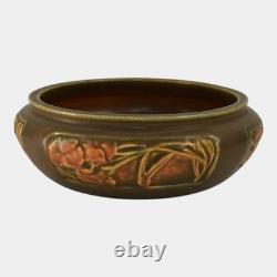 Roseville Rosecraft Panel Brown 1926 Arts And Crafts Pottery Bowl