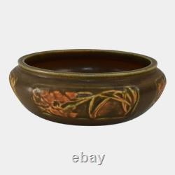 Roseville Rosecraft Panel Brown 1926 Arts And Crafts Pottery Bowl